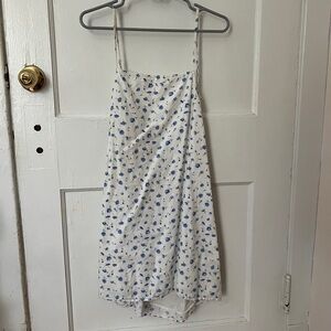 American Eagle Outfitters White and Blue Patterned Dress